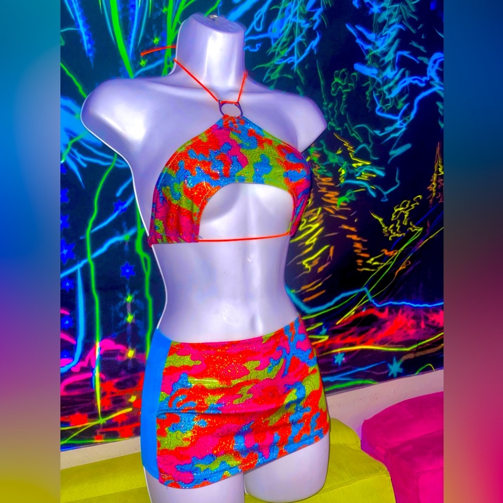 EXOTIC DANCEWEAR RAVEWEAR EDC OUTFIT